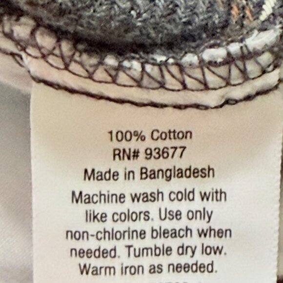 Mutual Weave Men's Long Sleeve Button Charcoal Shadow Plaid Shirt Size Small NWT - Picture 6 of 9